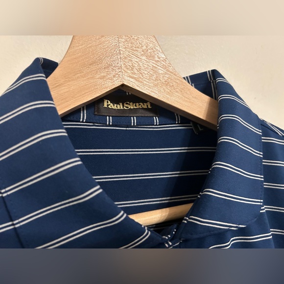 Paul Stuart Performance Polo, blue/white, L - Picture 3 of 3